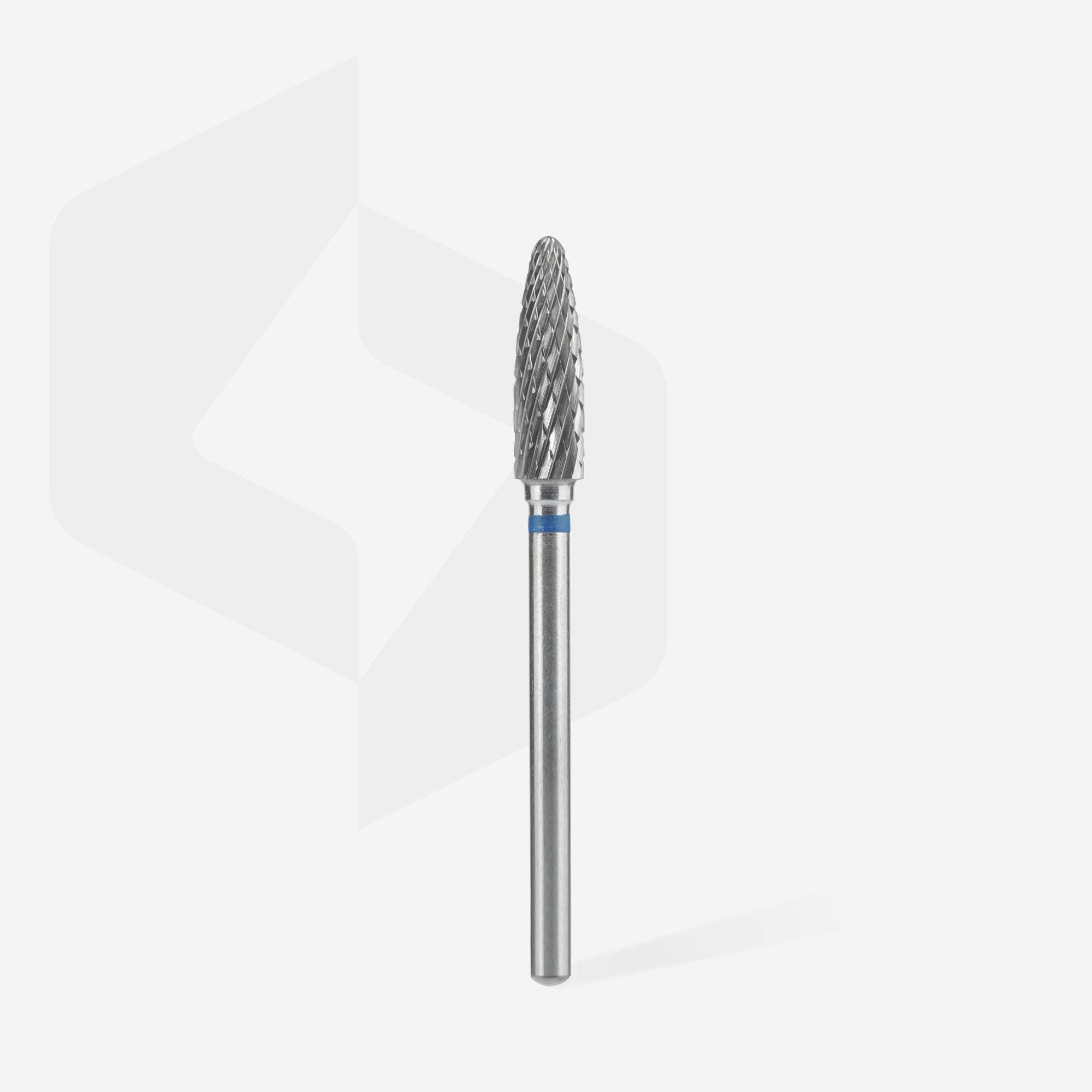 STALEKS EXPERT Carbide nail drill bit corn blue, head diameter 4 mm, working part 14 mm - blue / medium