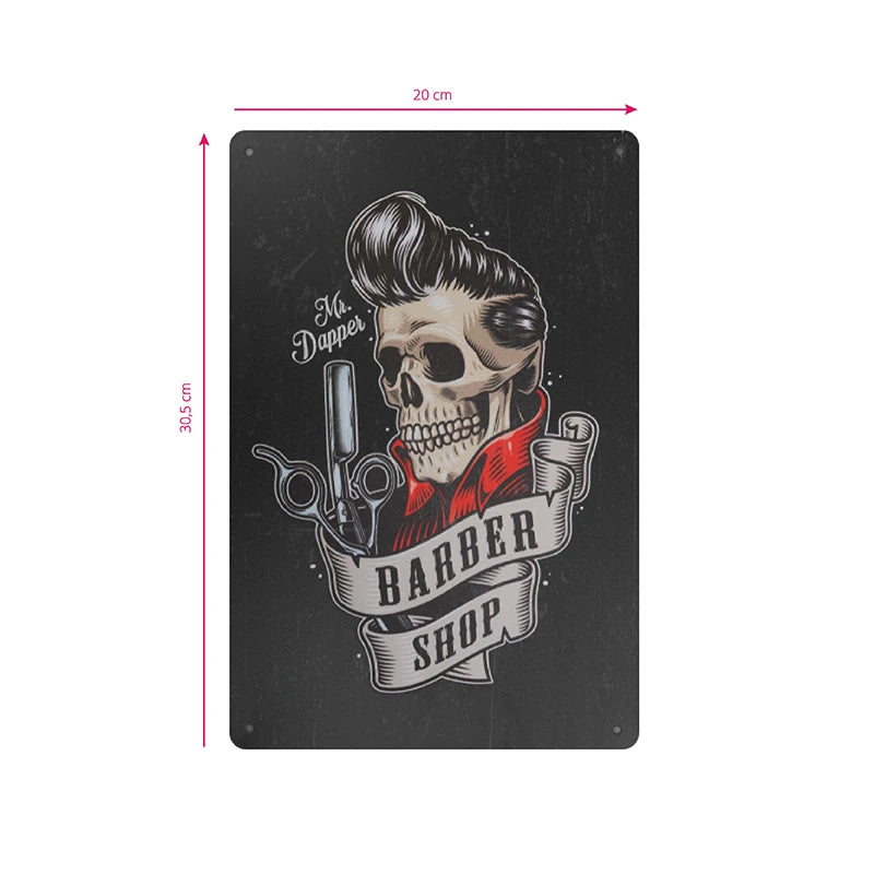 Decorative plaque barber b019
