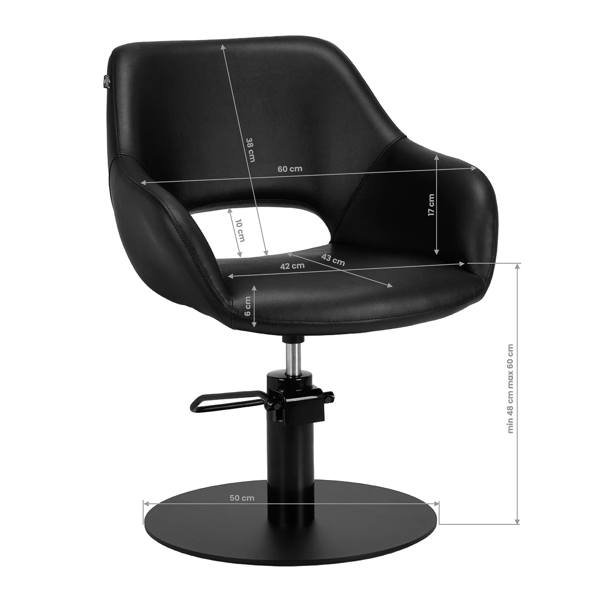 Fauteuil de coiffure Gabbiano Sevilla noir