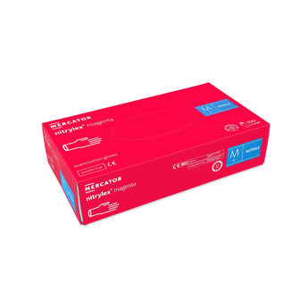 Nitrylex® Einweg-Nitrilhandschuhe, puderfrei, M, 100 Stück, Rosa