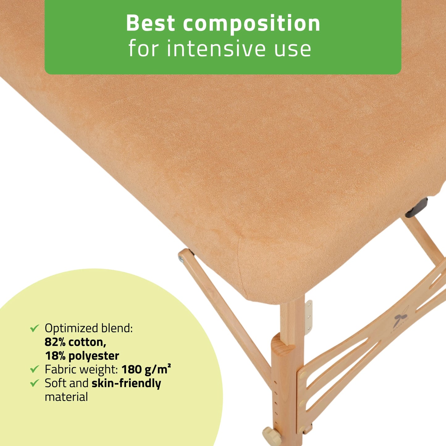 Terry Table Sheet for portable tables 70-75/ 180-185 beige