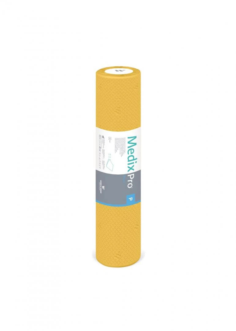 Weber & Weber Wegwerp papieren bedsheet MedixPRO 60cm x 50m, Geel