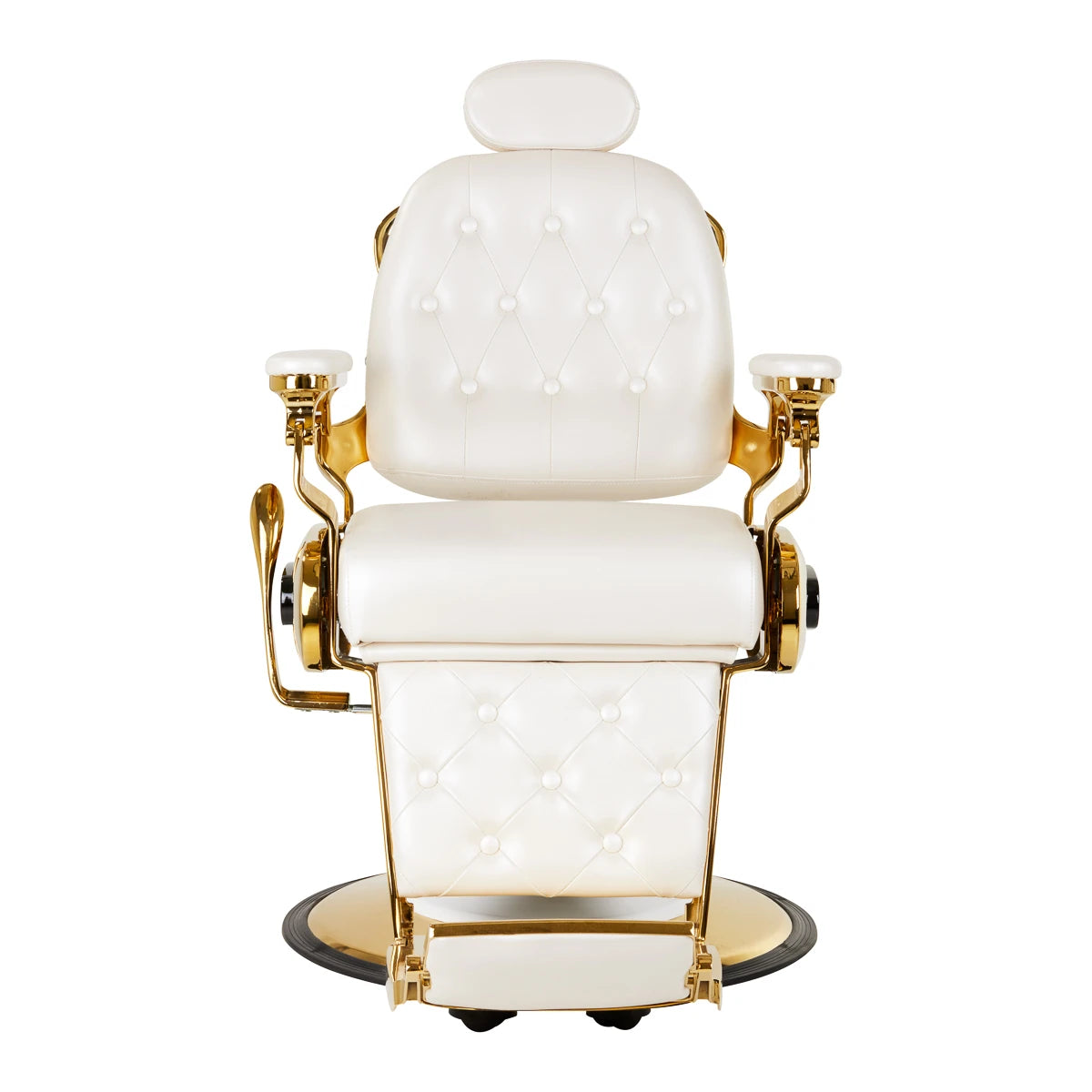 Barber Chair Gabbiano Francesco Gold white