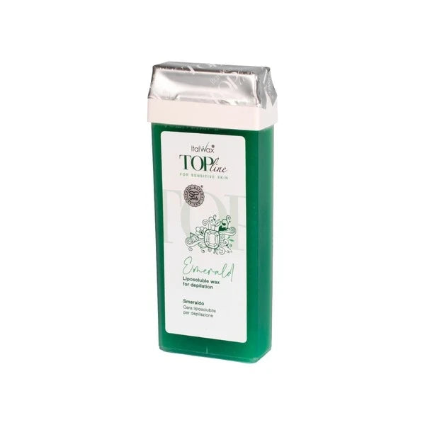 ItalWax Epilācijas vasks kartridžā TOPline Emerald, 100 ml