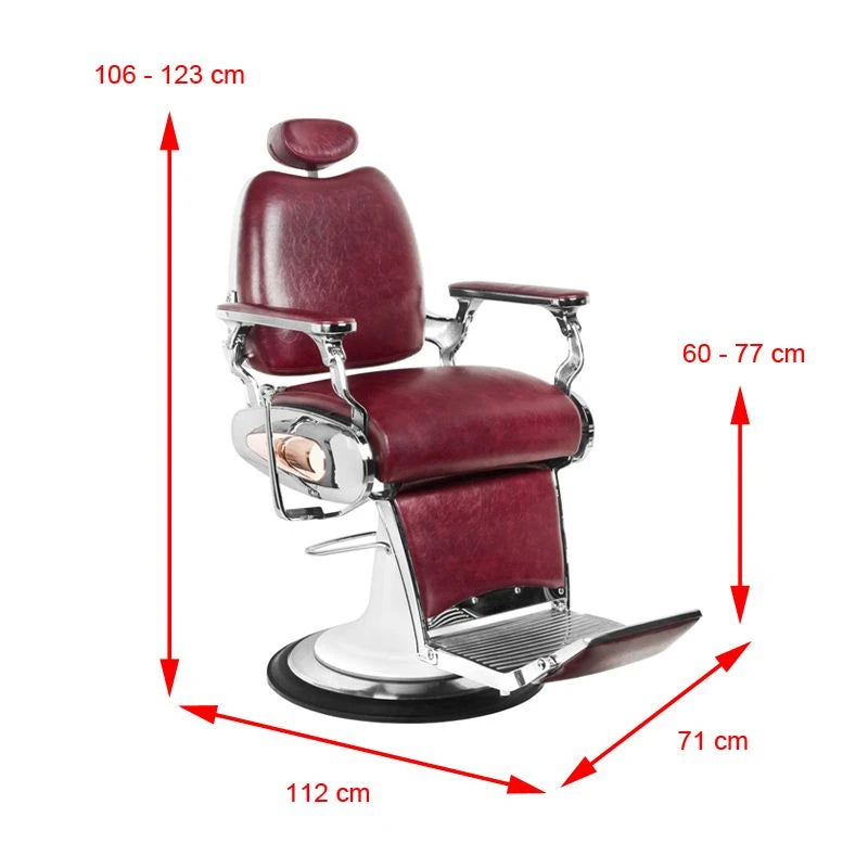 fauteuil Barbier Gabbiano moto style bordeaux