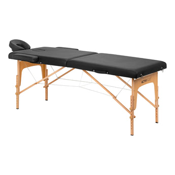 ACTIVFIZJO taitettava hierontapöytä Comfort Lux, 2-osio, 190x70 cm, musta