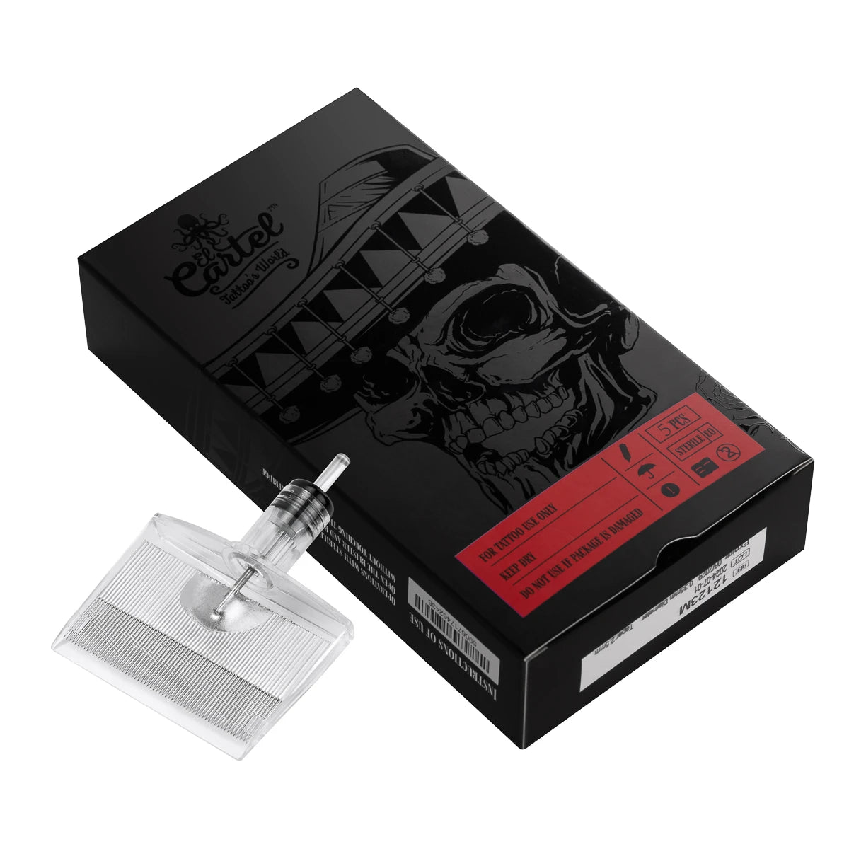 EL CARTEL Tattoo-Nadelmodul V2, 0,35 mm 123M ShortTaper, 5er Pack