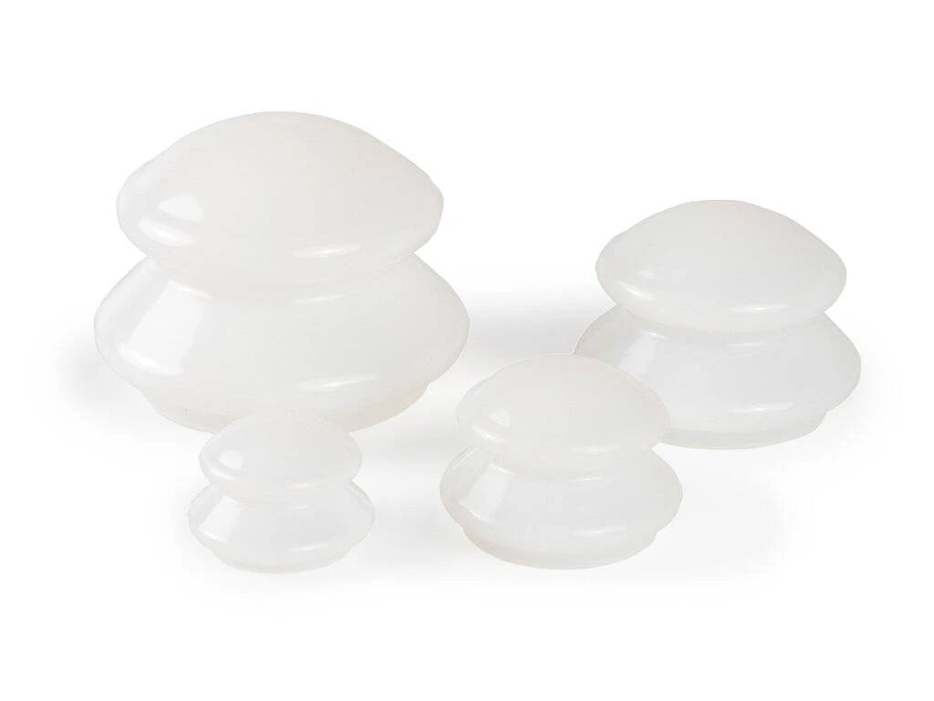 Silicone cups - set of 4pc, white