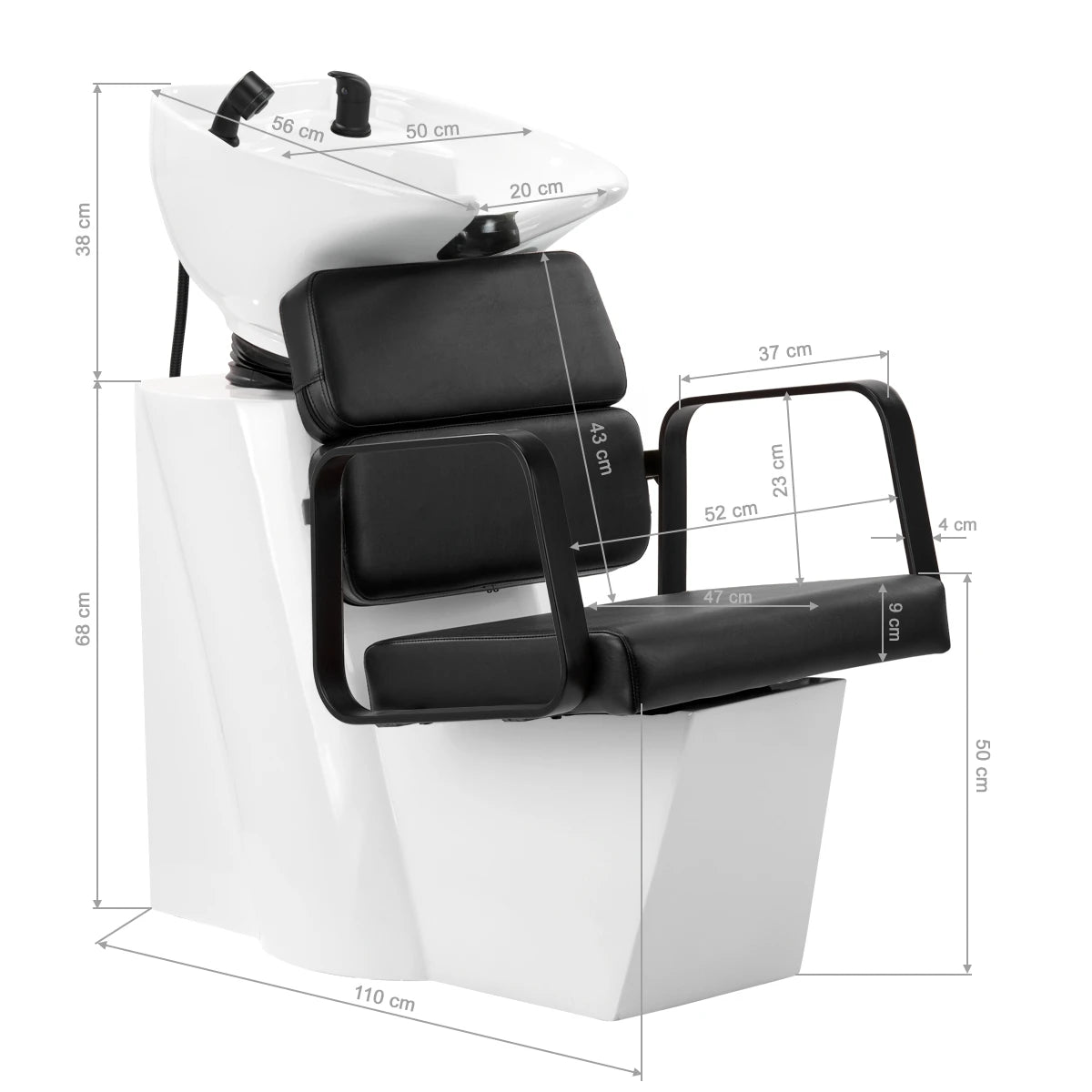 Hairdressing backwash Gabbiano Porto black