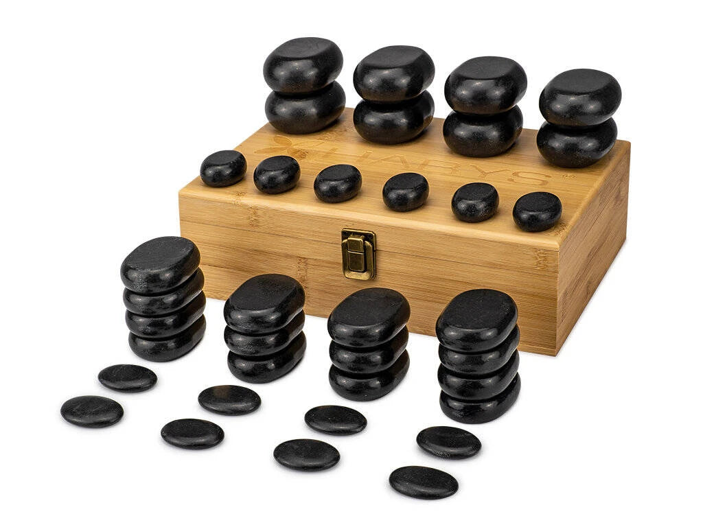 Massagestein-Set 36-teilig, Mehrfarbig