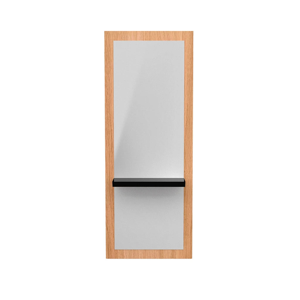 Oak Hair Styling Station with Black Tray TULAN