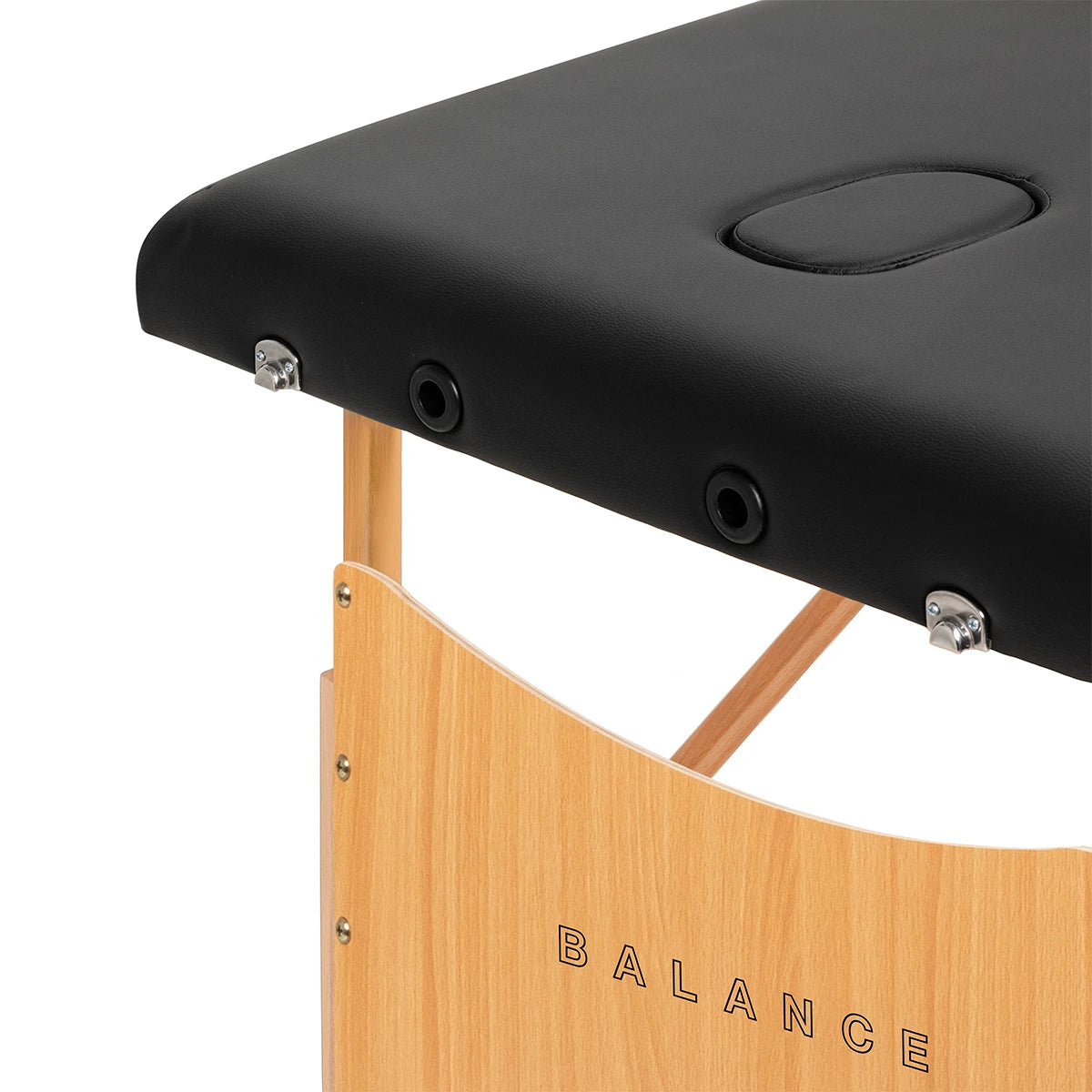 Balance Koka saliekamais masāžas galds, 2 sekcijas, 190x70 cm, melns