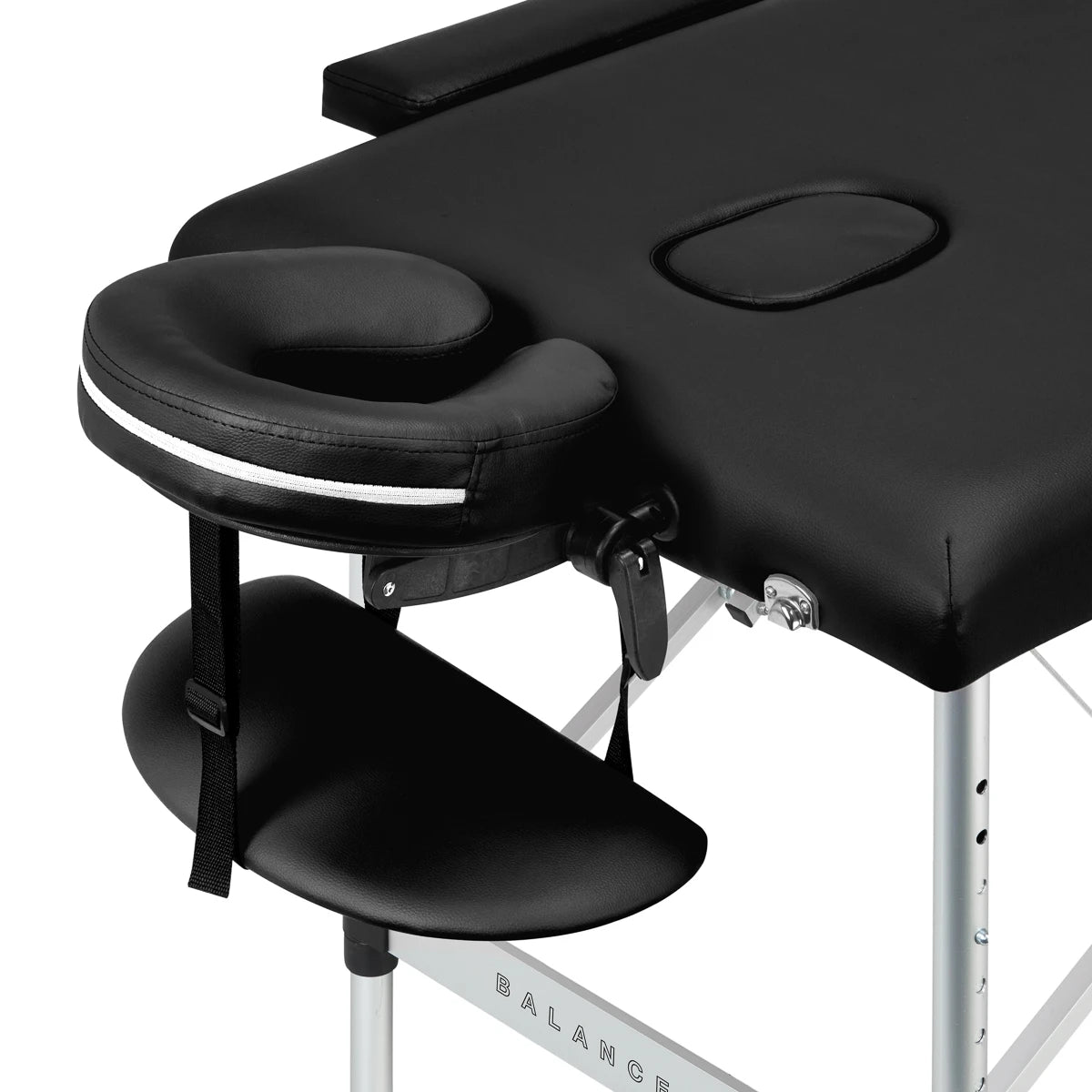 BALANCE aluminium pliant table de massage 2 segment noir