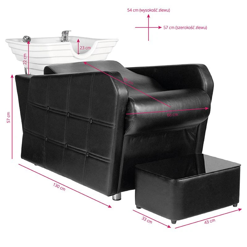 Hairdressing backwash Hair system hsb07 black
