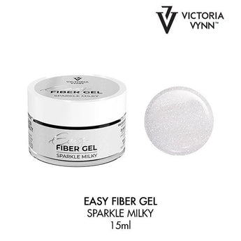 Victoria Vynn Easy Fiber Gel ar stiklšķiedru, Sparkle Milky, 15 ml