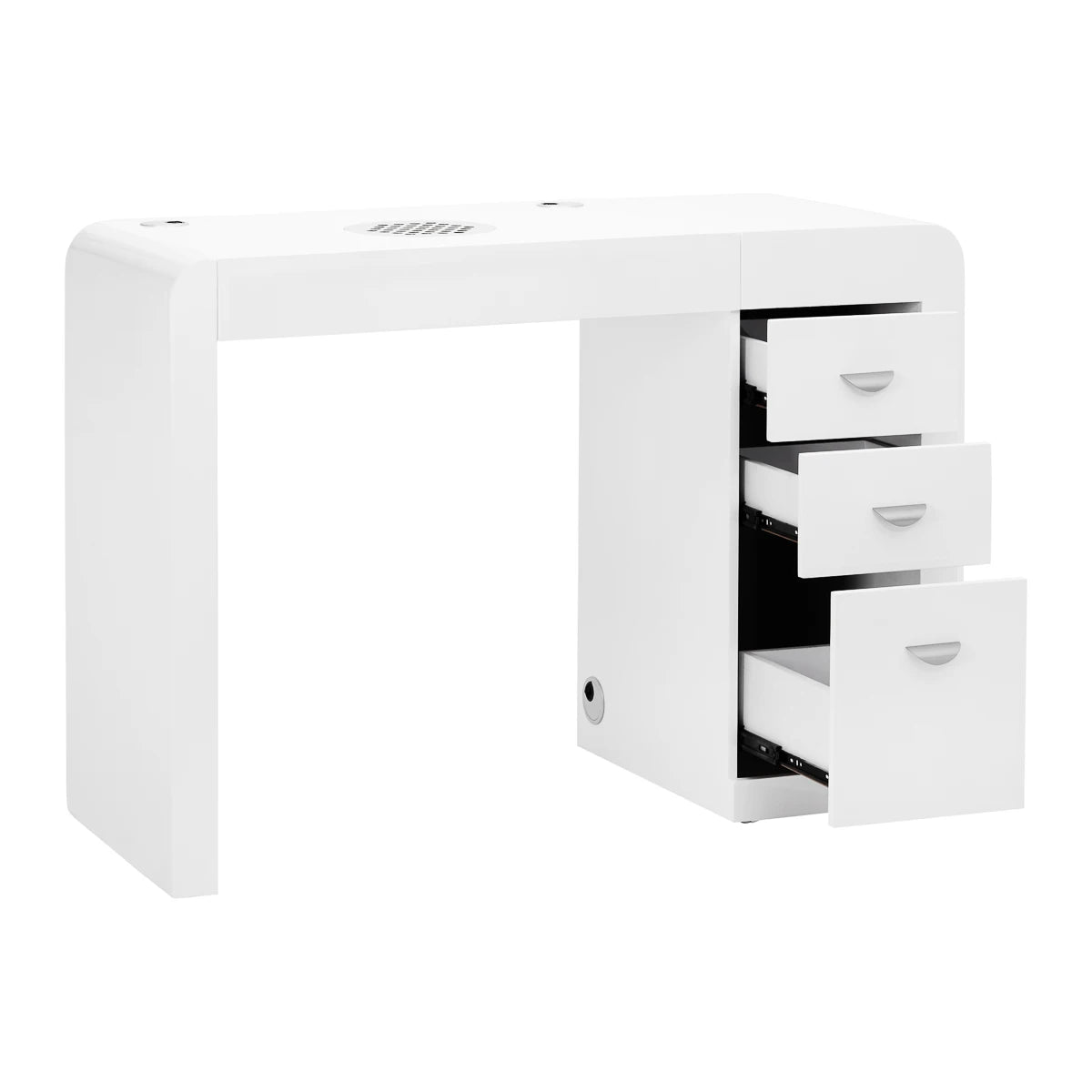 Manicure table 312 with vacuum cleaner, white