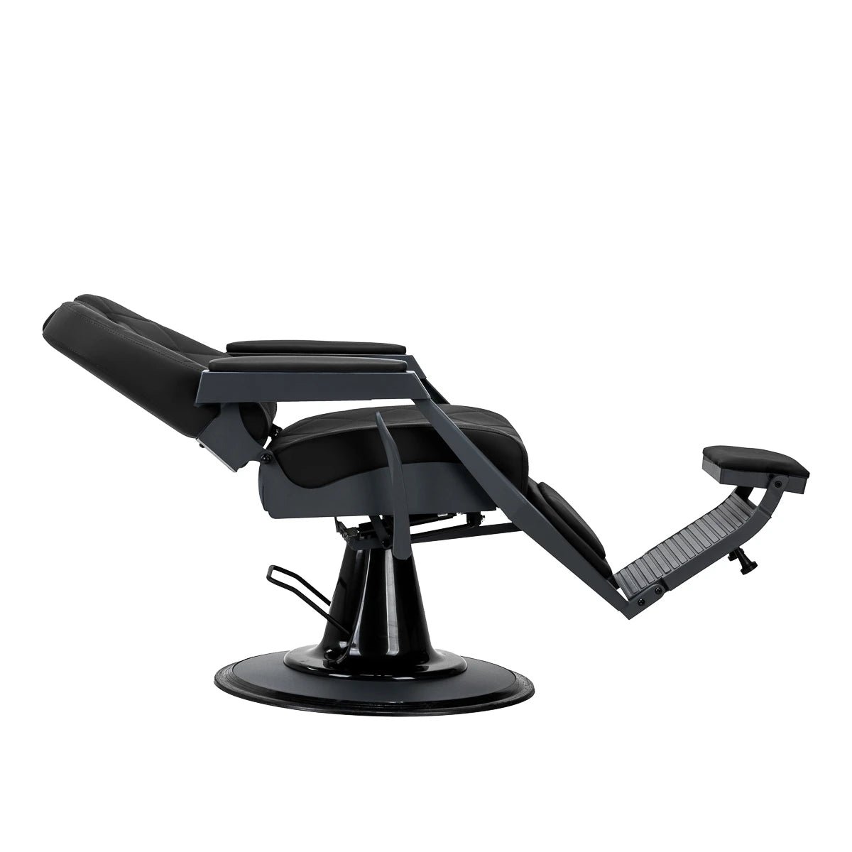 Gabbiano barber chair Bruno with graphite frame Black