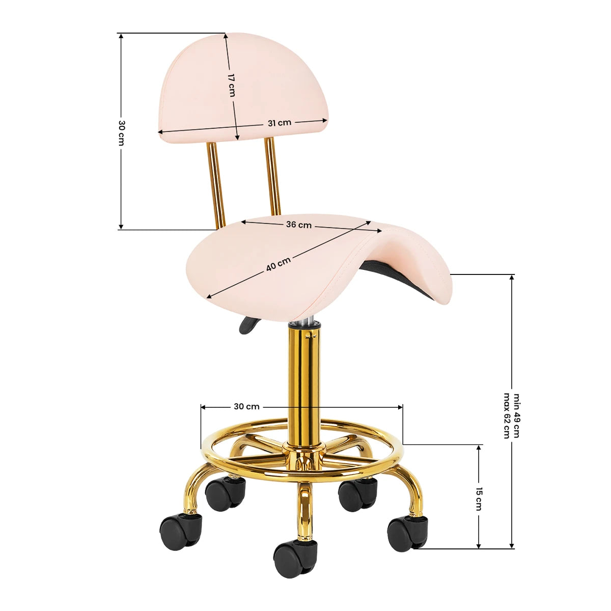 Master Chair 6001-G, Gold Pink