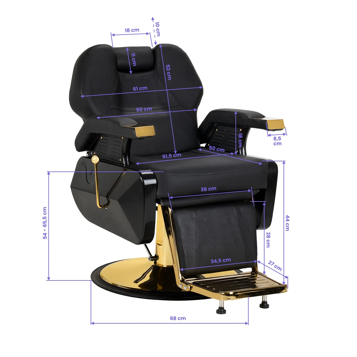 Hair System New York barber chair black gold