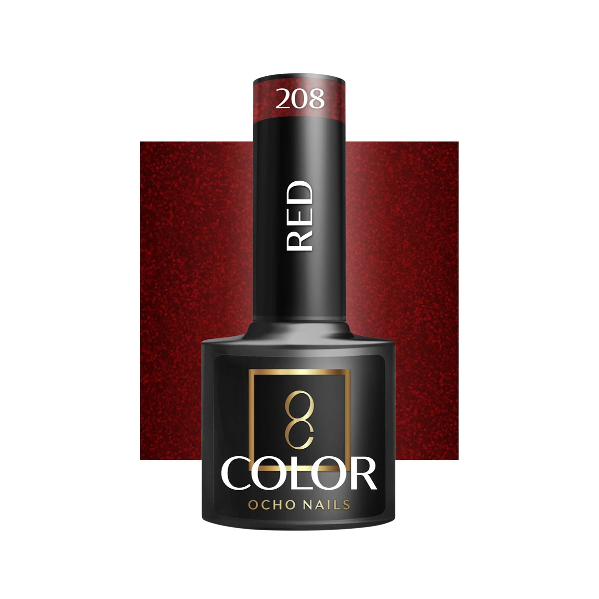 OCHO NAILS hibridinis nagų lakas Red 208, 5 g