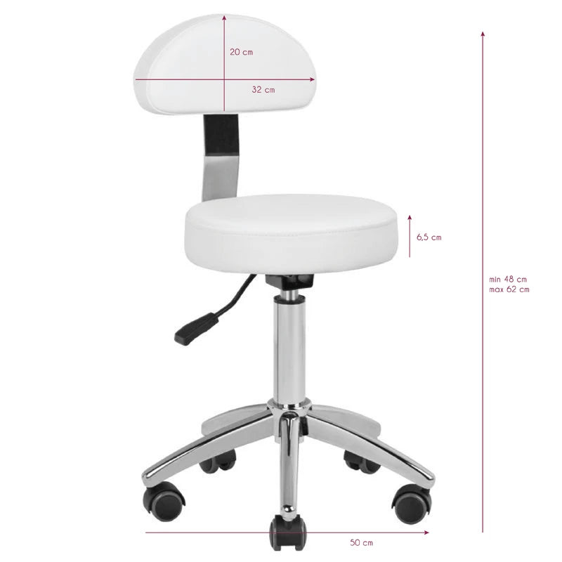 Cosmetic stool am-304 white