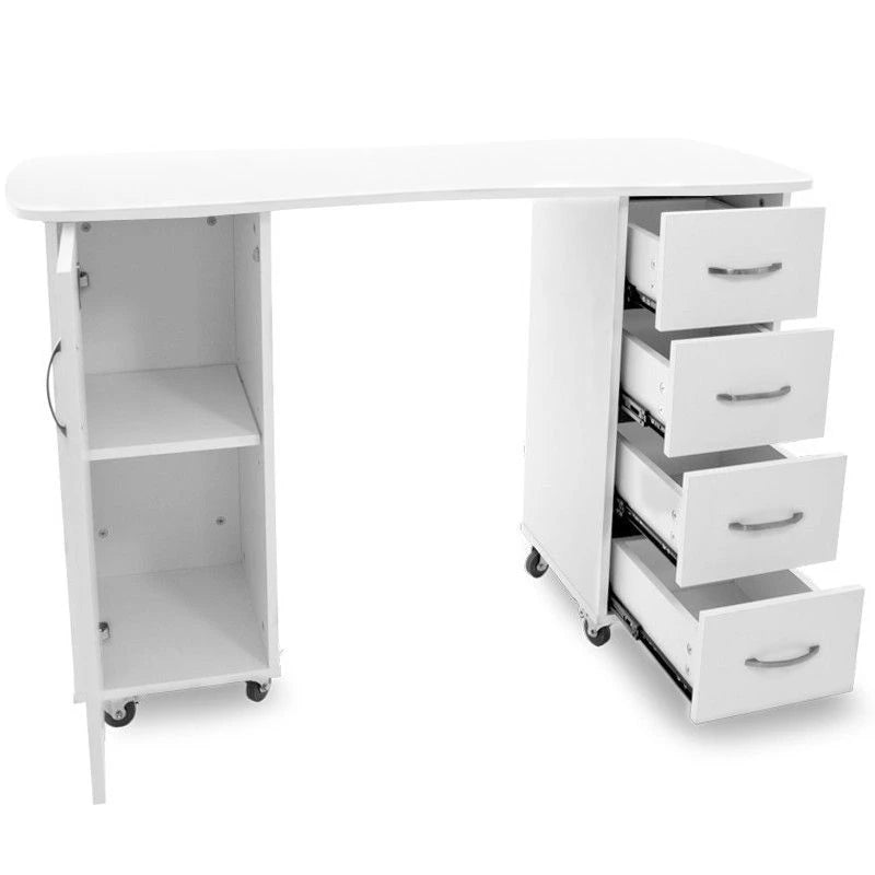 Cosmetische tafel 2027, wit, twee kasten