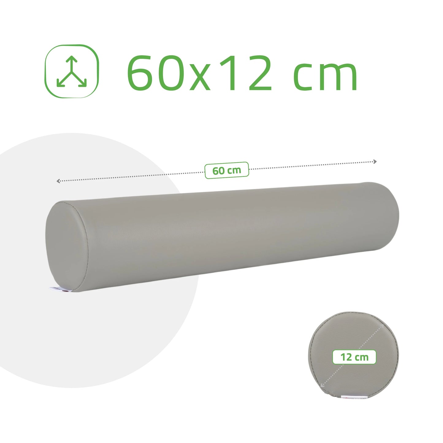 Round Bolster 12x60 - KK522 gray
