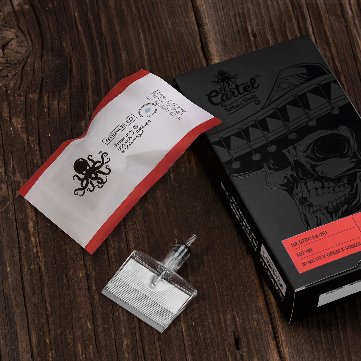 EL CARTEL Tattoo-Nadelmodul V2, 0,35 mm 123M ShortTaper, 5er Pack