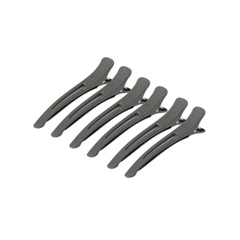 Haarclips, E-12B 6 stuks, 11,5 cm, grijs
