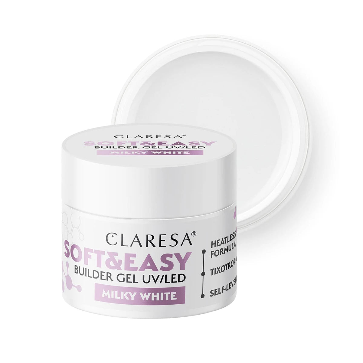 Claresa Soft&Easy Vienfāzes gēls, Milk white, 90g