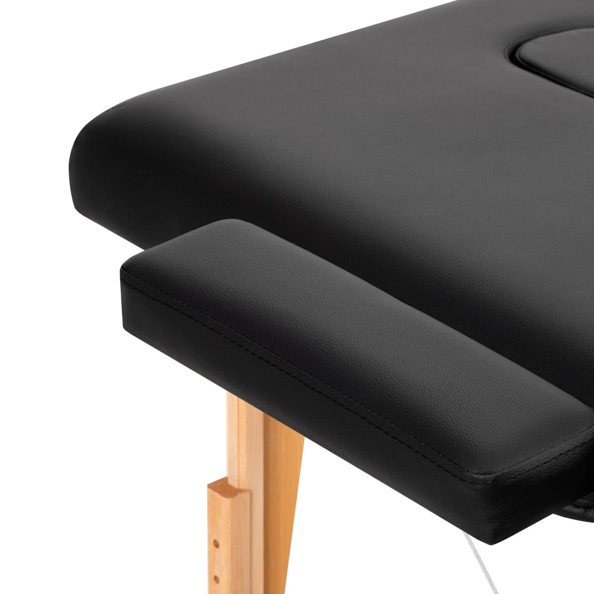 WOODEN FOLDING MASSAGE TABLE COMFORT ACTIV FIZJO LUX 2-SECTIONS 190X70 BLACK