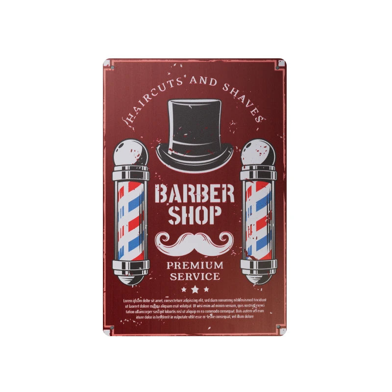 Dekorativ barberskilt B030
