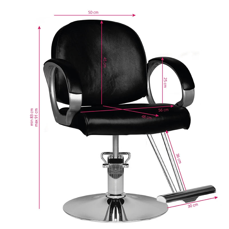 Hair System Frizētavas krēsls HS00, melns