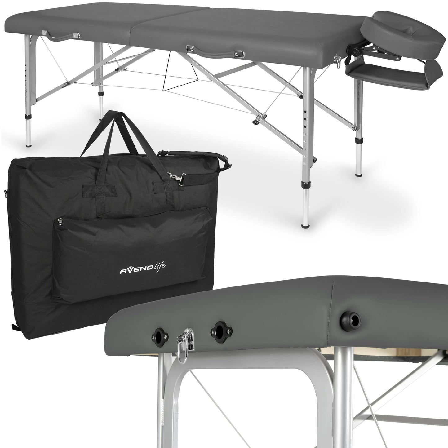 Altus 70 Soft Touch K622 massagetafel, Charcoal