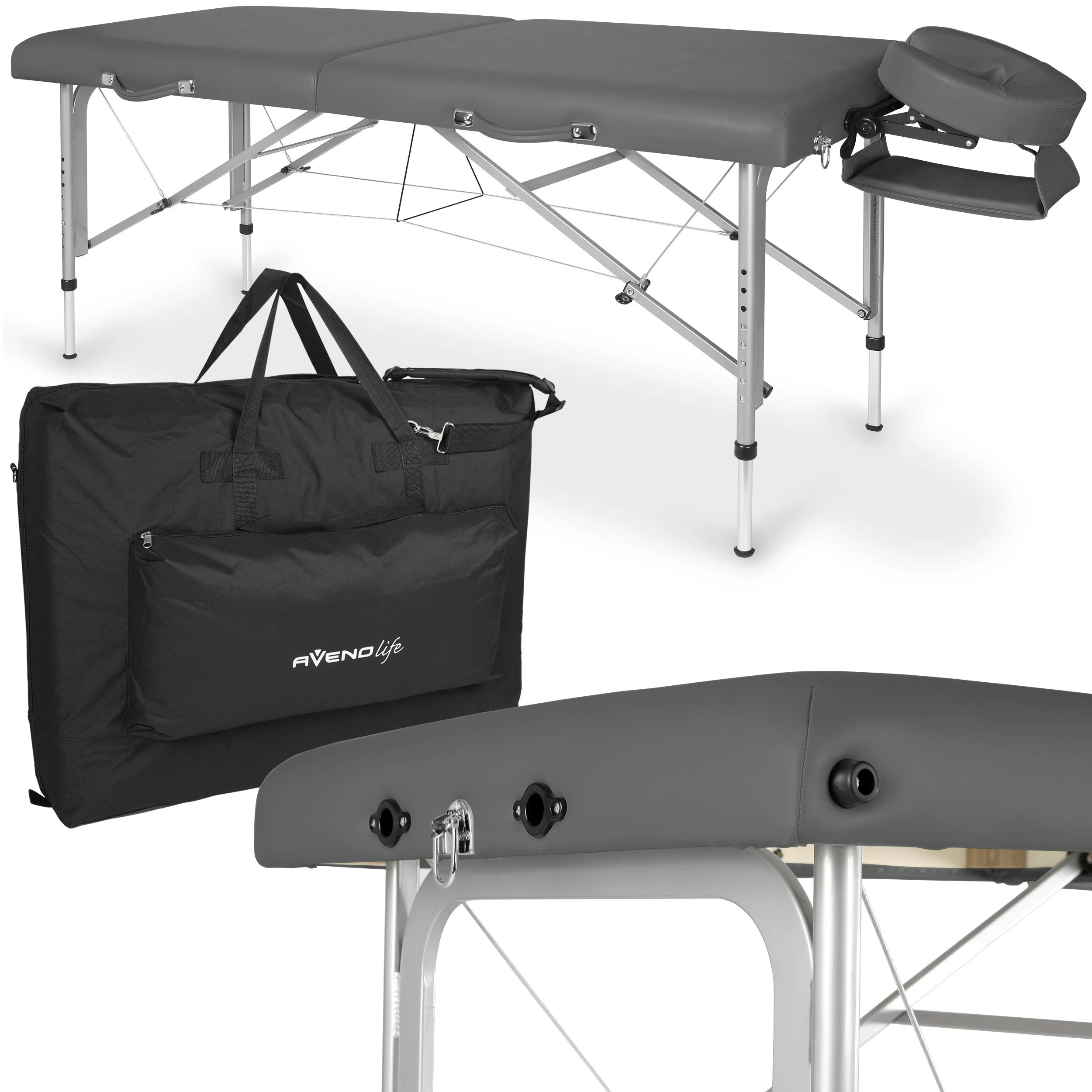 Altus 70 Soft Touch K622 massagetafel, Charcoal
