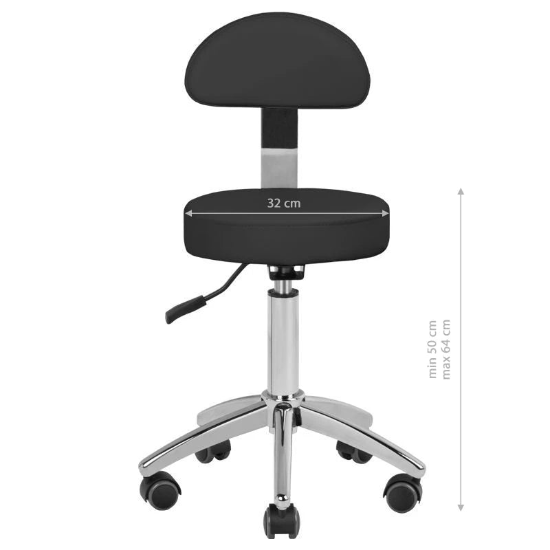 Komplekts - Kosmetoloģijas krēsls - kušete SILLON LUX 273b, melns + krēsls 304