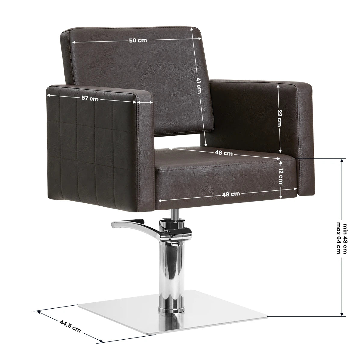 Hairdressing chair Gabbiano Ankara Brown