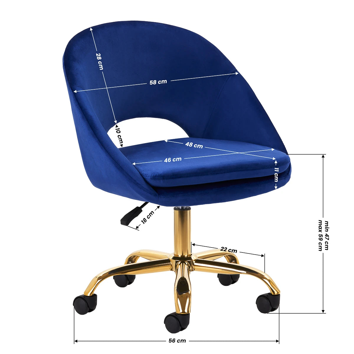4Rico Armchair QS-MF18G blue