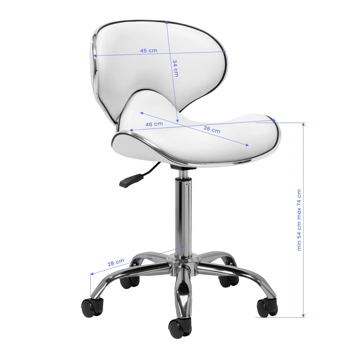 Gabbiano cosmetic stool q-4599 white