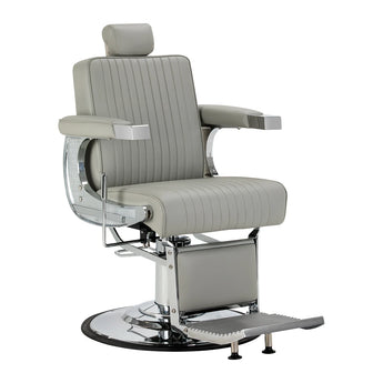 Gabbiano Visionerio Barberstuhl, Grau mit Chromrahmen
