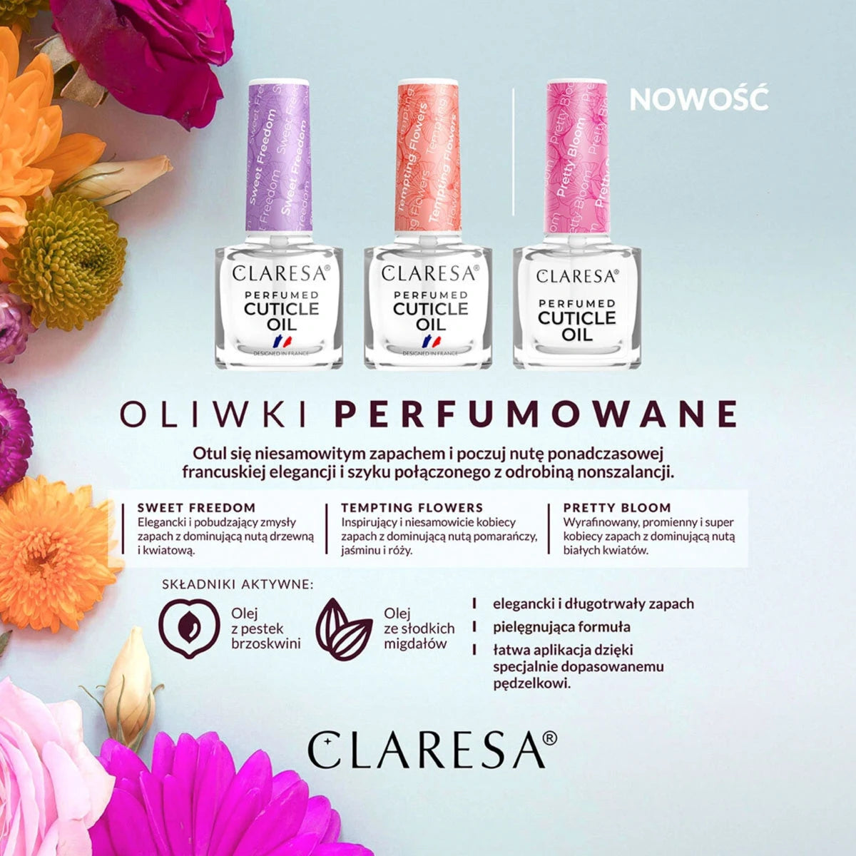 CLARESA масло для ногтей и кутикулы Pretty Bloom 5ml