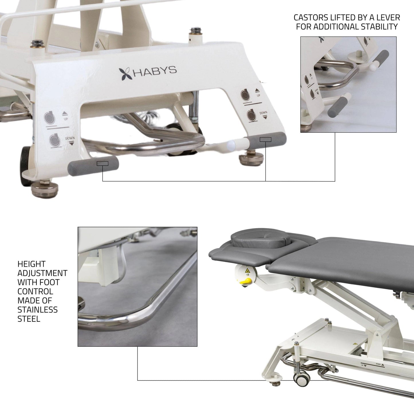 Stationary table de massage Evero V4 ERGO doux Touch K622 gris