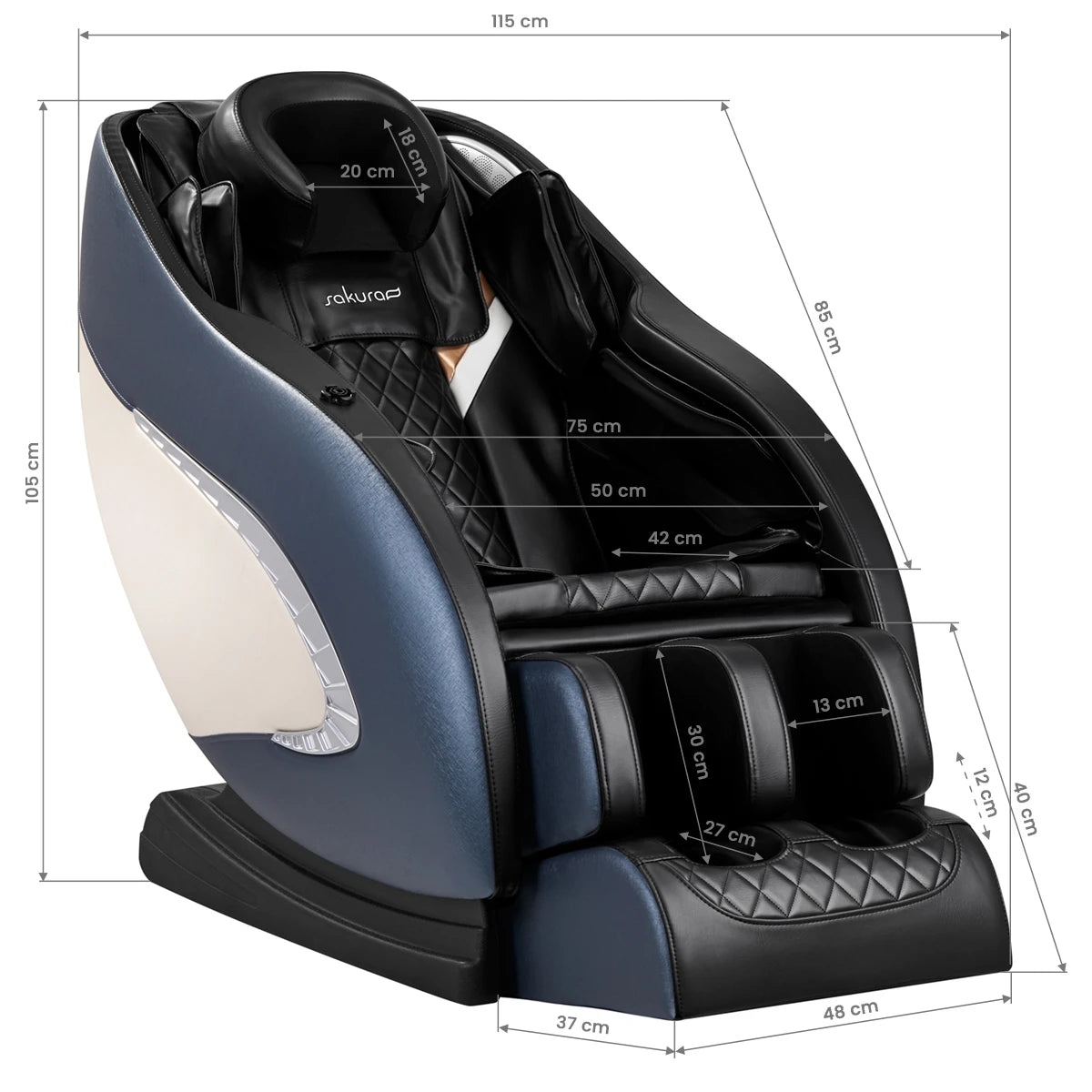 Sakura Massageliege Classic 305, Blau