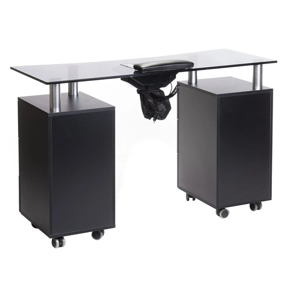 Cosmetische tafel BD-3425-1+P met stofafzuiger, zwart