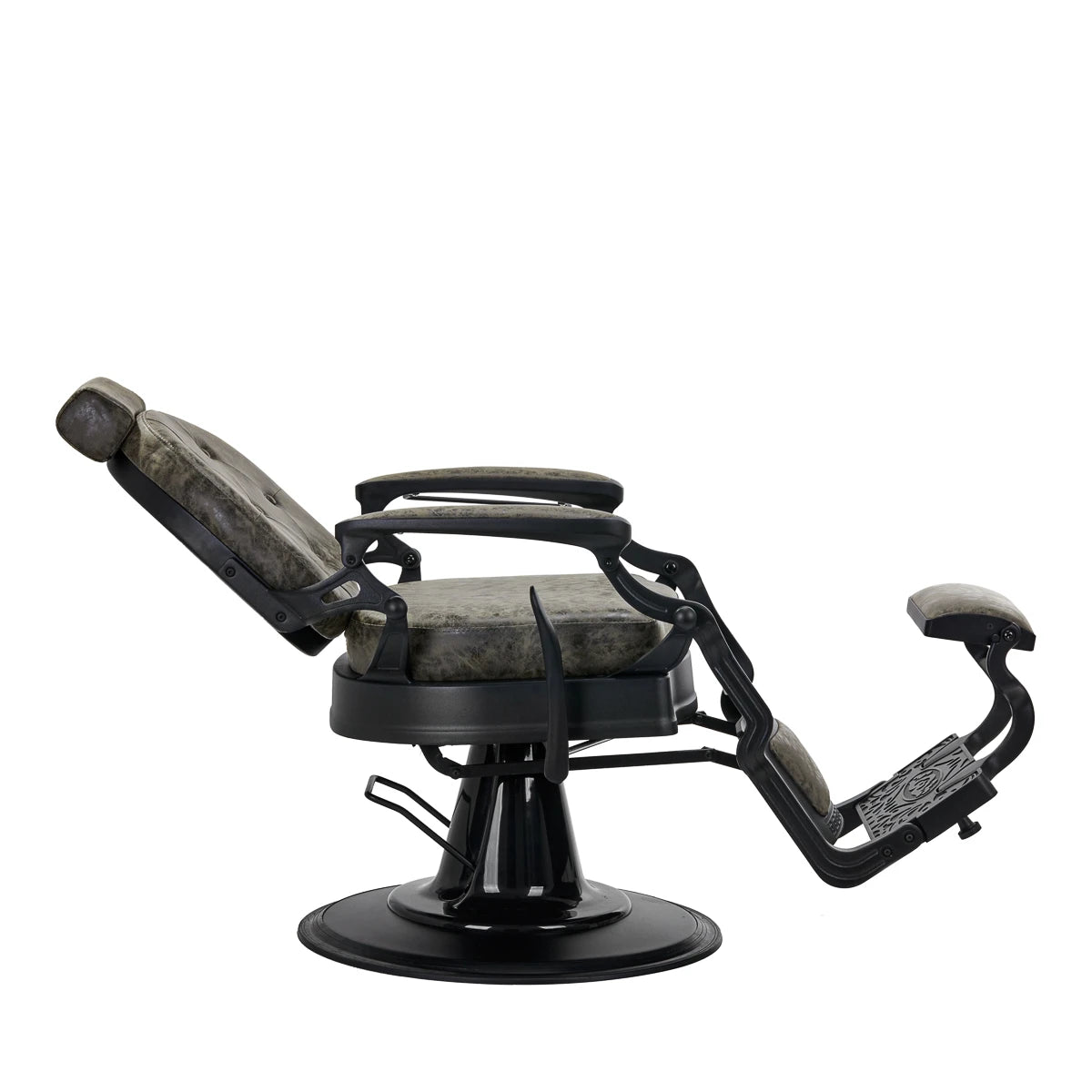 Hairdressing chair Gabbiano President Old Leather green