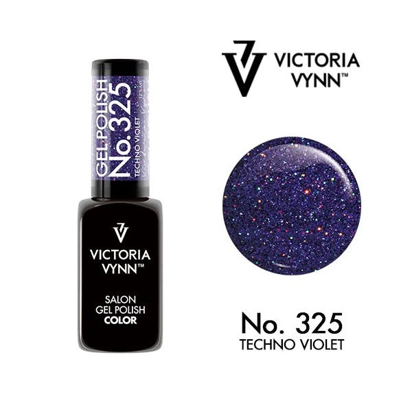 Hibridinis nagų lakas 325 Techno Violet GP, 8 ml