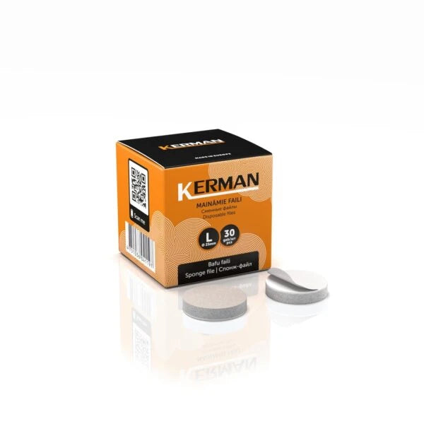 KERMAN сменные диски-бафы для педикюра L (30шт)