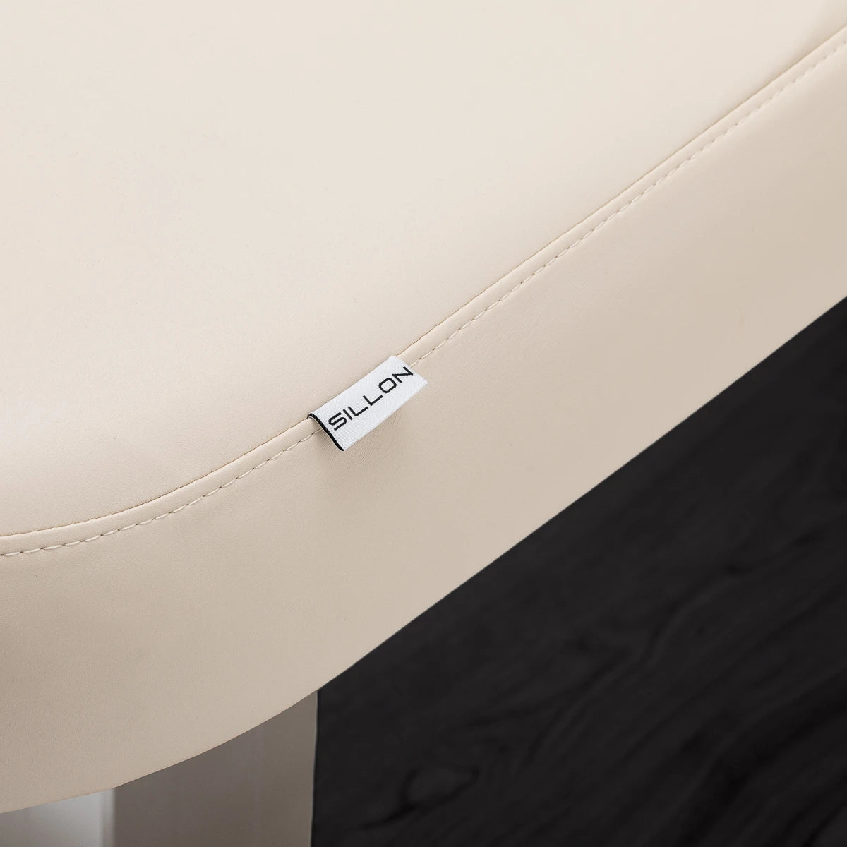 SPA kušete Sillon Comfort, krēmkrāsa ar melnu pamatni