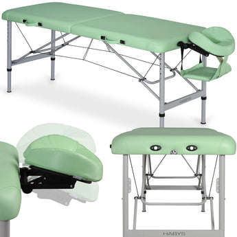 Masážní lehátko Aero Alu 70 Vinyl Flex K022, zelená
