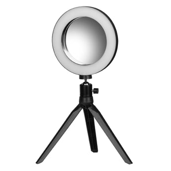 LED lamp, MINI RING LIGHT 6", with mirror and phone holder